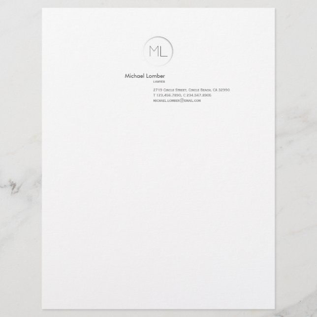 Minimalistische moderne briefkopf (Vorderseite)