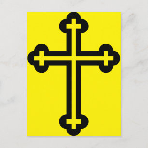 Minimalistische moderne christliche Symbolkunst de Postkarte