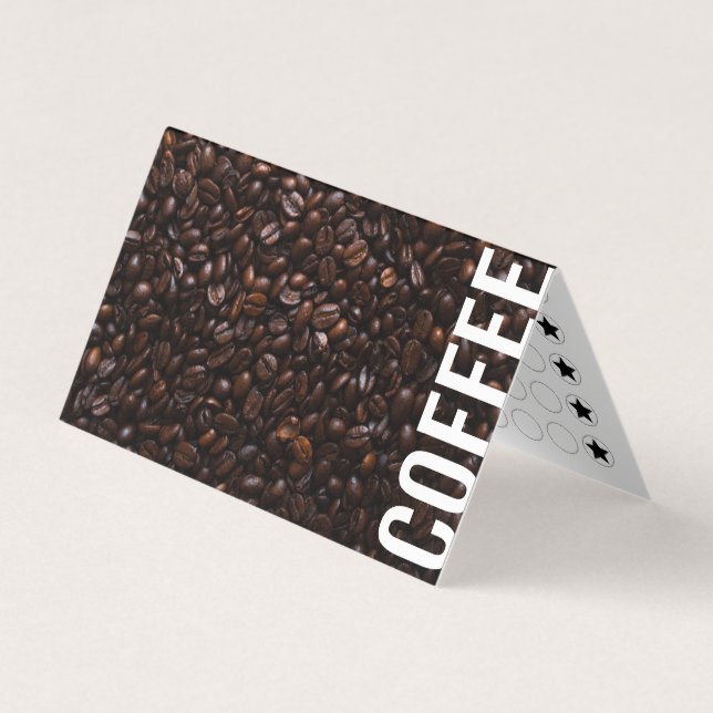 Minimalistische moderne Coffee Loyalty Card Visitenkarten (Vorderseite)