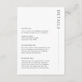 Minimalistische, moderne Details - Umschließungska Begleitkarte