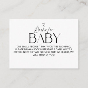 Minimalistische moderne Einfache Herzbücher für Ki Begleitkarte