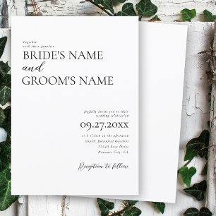 Minimalistische moderne Einfache Hochzeit Einladung