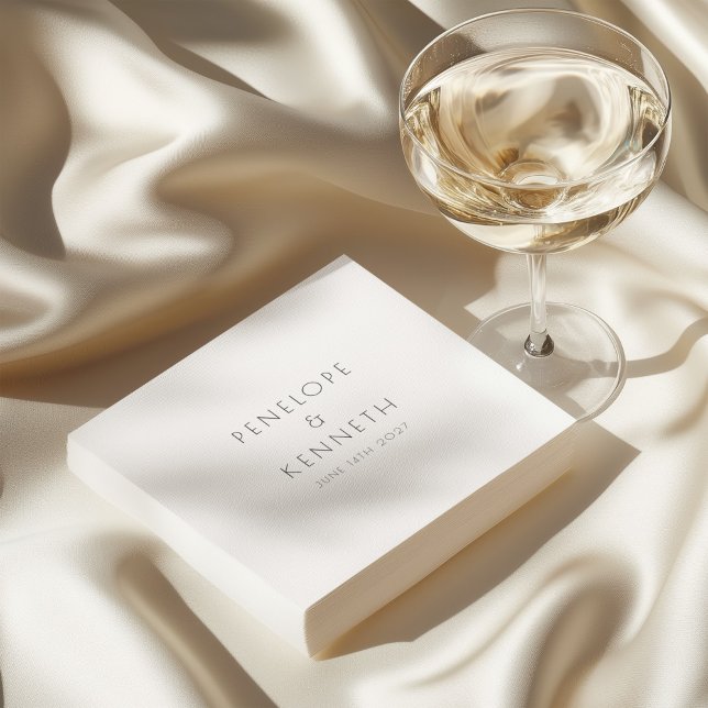 Minimalistische, moderne, einfache Hochzeit Serviette (Von Creator hochgeladen)