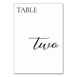 Minimalistische moderne Einfache Hochzeit Tischnummer