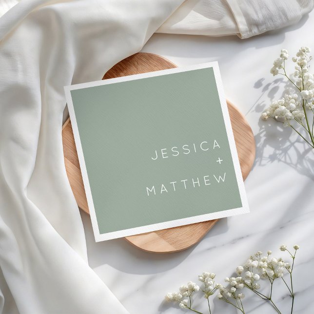 Minimalistische moderne einfache Hochzeitsserviett Serviette (Von Creator hochgeladen)