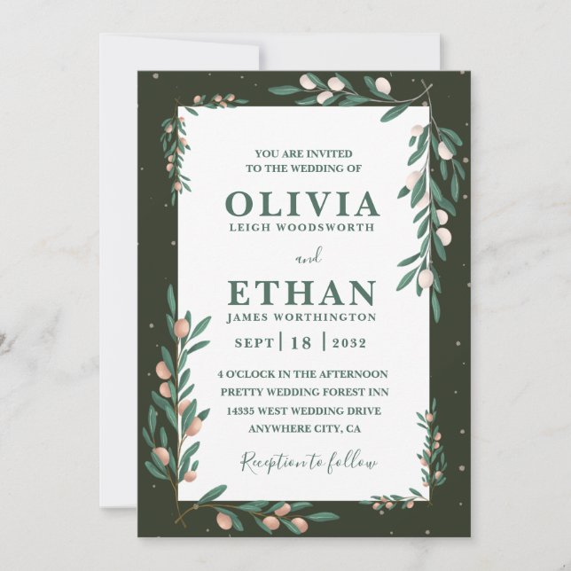 Minimalistische moderne einfache typografische Hoc Einladung (Vorderseite)