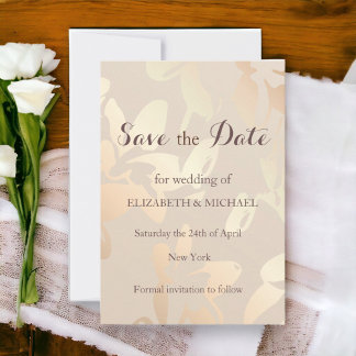 Minimalistische, moderne einfarbige Hochzeit rette Save The Date