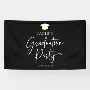 Minimalistische Moderne Elegante Graduierungsparty Banner