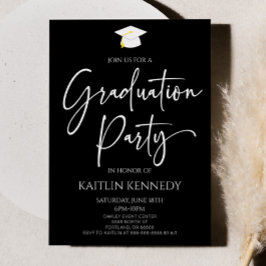 Minimalistische Moderne Elegante Graduierungsparty Einladung