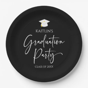 Minimalistische Moderne Elegante Graduierungsparty Pappteller