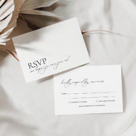 Minimalistische moderne elegante Hochzeit der Kall RSVP Karte