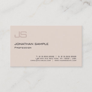 Minimalistische moderne, elegante Monogramm-Vorlag Visitenkarte