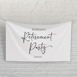 Minimalistische moderne elegante Ruhestandsfeier Banner
