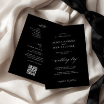 Minimalistische moderne elegante schwarze QR-Code-
