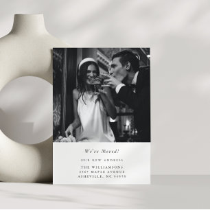 Minimalistische moderne Foto-Hochzeit Umzug neue A Ankündigung