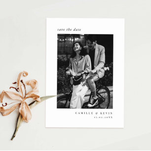 Minimalistische moderne Foto-Save-the-Date-Karte Einladung