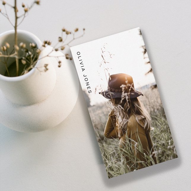 Minimalistische moderne Fotografie Volles Foto Ein Visitenkarte (Von Creator hochgeladen)