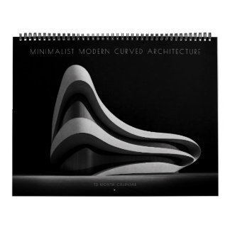 Minimalistische moderne gekrümmte Architektur Kalender