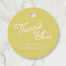 Minimalistische moderne gelbe Retro-Schrift Baby-P