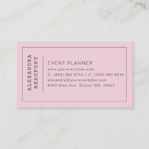 Minimalistische moderne Geschäfts-Karte   erröten Visitenkarte