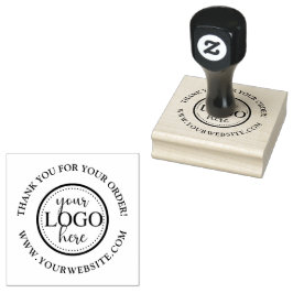 Minimalistische moderne Geschäftslogo-Website Dank Gummistempel
