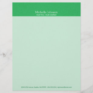Minimalistische, moderne grüne Gräinentextur Briefbogen