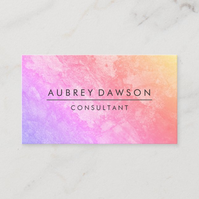 Minimalistische moderne Grunge Textur Visitenkarte (Vorderseite)