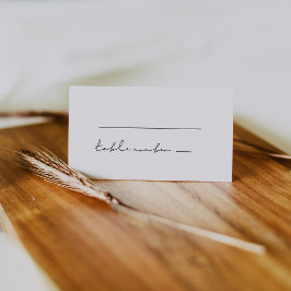 Minimalistische moderne handgeschriebene Kalligrap Platzkarte