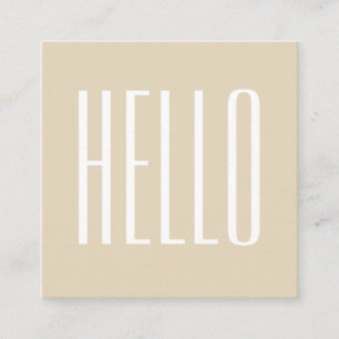 Minimalistische, moderne hellbeige Visitenkarte
