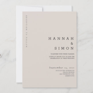 Minimalistische moderne Herbst-Hochzeitseinladung
