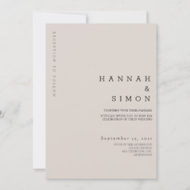 Minimalistische moderne Hochzeit im Herbst Einladu