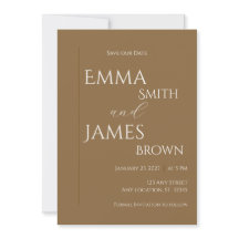 Minimalistische Moderne Hochzeit Organisches Braun