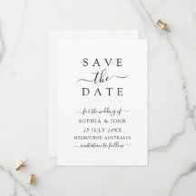 Minimalistische Moderne Hochzeit Save The Date
