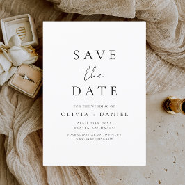 Minimalistische moderne Hochzeit Sichern Sie die D Save The Date