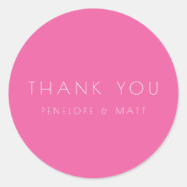 Minimalistische moderne Hochzeit Vielen Dank Hot P Runder Aufkleber