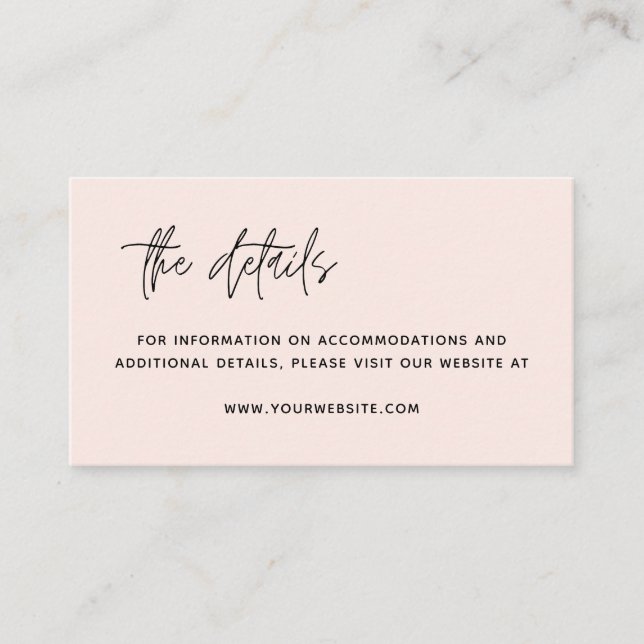 Minimalistische, moderne Hochzeitsdetails - Eintri Platzkarte (Vorderseite)