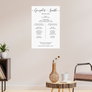 Minimalistische Moderne Hochzeitsfeier Begrüßungsz Poster