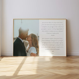 Minimalistische moderne Hochzeitsgelübde Schrift F Poster