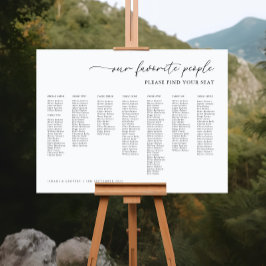 Minimalistische moderne Hochzeitskartentafel