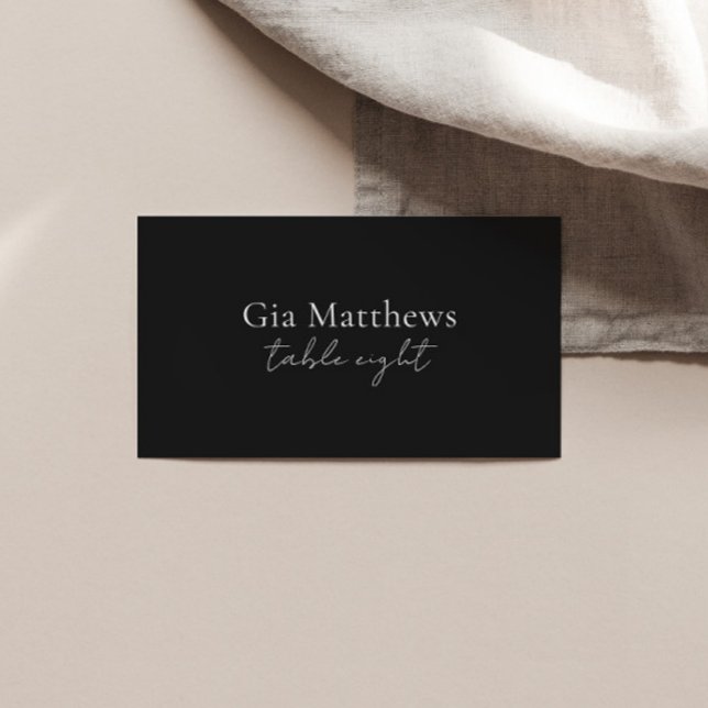 Minimalistische moderne Hochzeitsstimmung in Schwa Platzkarte (Von Creator hochgeladen)