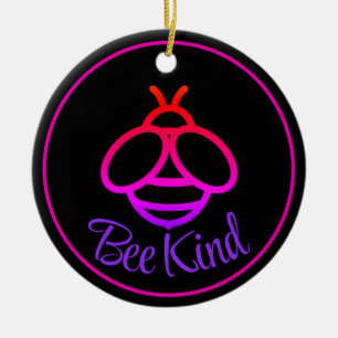 Minimalistische, moderne Honigbiene Keramik Ornament