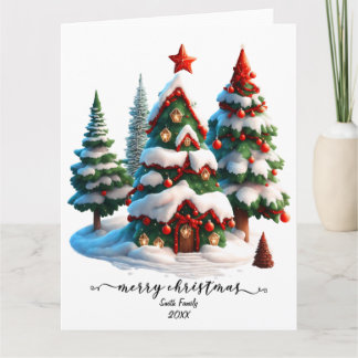 Minimalistische moderne individuelle Weihnachtskar Karte