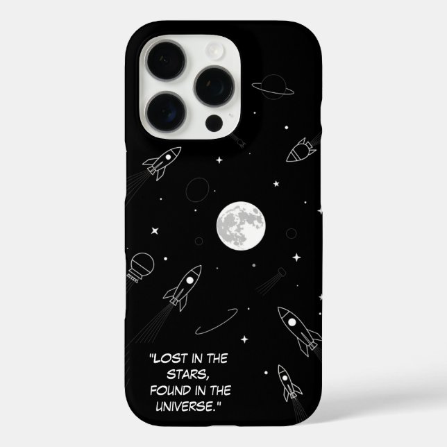 Minimalistische moderne iPhone Case Astronomie (Rückseite)