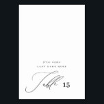 Minimalistische moderne Kalligrafie-Begleitperson- Tischnummer<br><div class="desc">Mit dieser modernen, stilvollen und bedruckten Eskorte-Platzkarte können Sie Ihre Hochzeit individuell gestalten. * BITTE BEACHTEN SIE: Die Karten sind flach gedruckt und müssen in der Mitte gescoriert werden. Für optimale Ergebnisse kann die Bewertung von Ihrer lokalen Druckerei übernommen werden. Wenn gefaltet, sind die Karten 2, 5 x 3, 5"....</div>