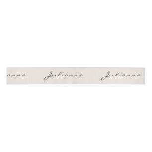 Minimalistische moderne Kalligrafie Elfenbein-Crem Ripsband