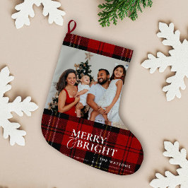 Minimalistische moderne klassische Familienfoto  Großer Weihnachtsstrumpf