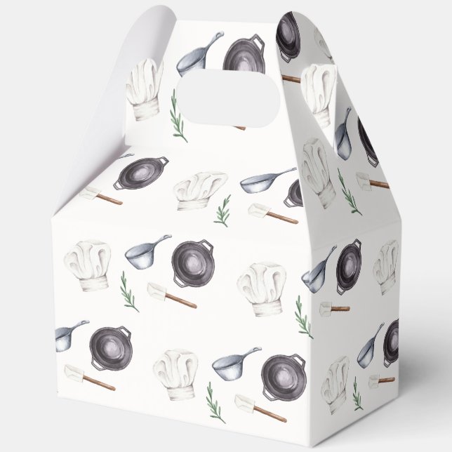 Minimalistische moderne kleine Koch Muster Kinderd Geschenkschachtel (Rückseite)