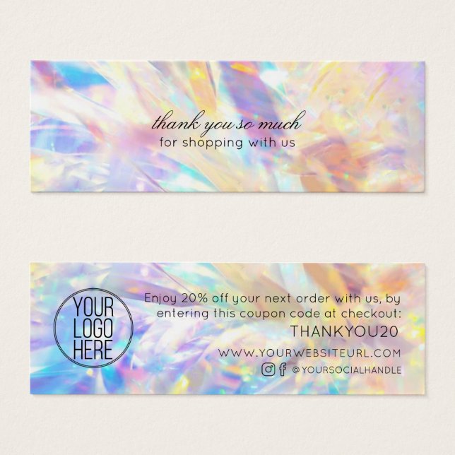 Minimalistische, moderne Kundennummer dank Rabatte (Vorne & Hinten)