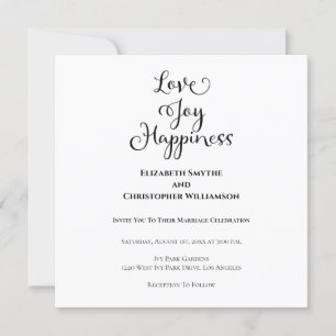 Minimalistische moderne Liebe Joing Wedding Einladung