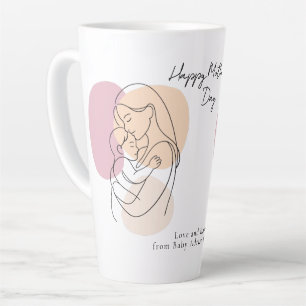 Minimalistische moderne Linienkunst Mama & Baby Mu Milchtasse